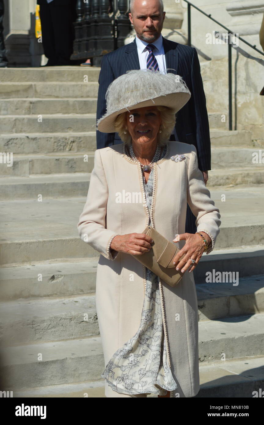 London, Großbritannien. 15. Mai 2018. Prinz von Wales und die Herzogin von Cornwall besuchen Victoria und George Cross Rezeption, London, UK Credit: Mark Leishman/Alamy leben Nachrichten Stockfoto