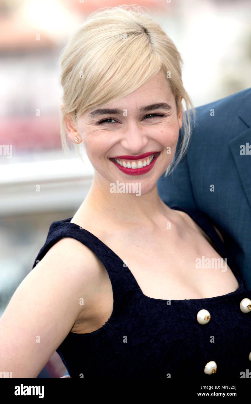 Cannes, Frankreich. 15. Mai 2018. Emilia Clarke im 'Solo: ein Star Wars Story' Fotoshooting während der 71St Cannes Film Festival im Palais des Festivals am 15. Mai 2018 in Cannes, Frankreich Quelle: Geisler-Fotopress/Alamy leben Nachrichten Stockfoto