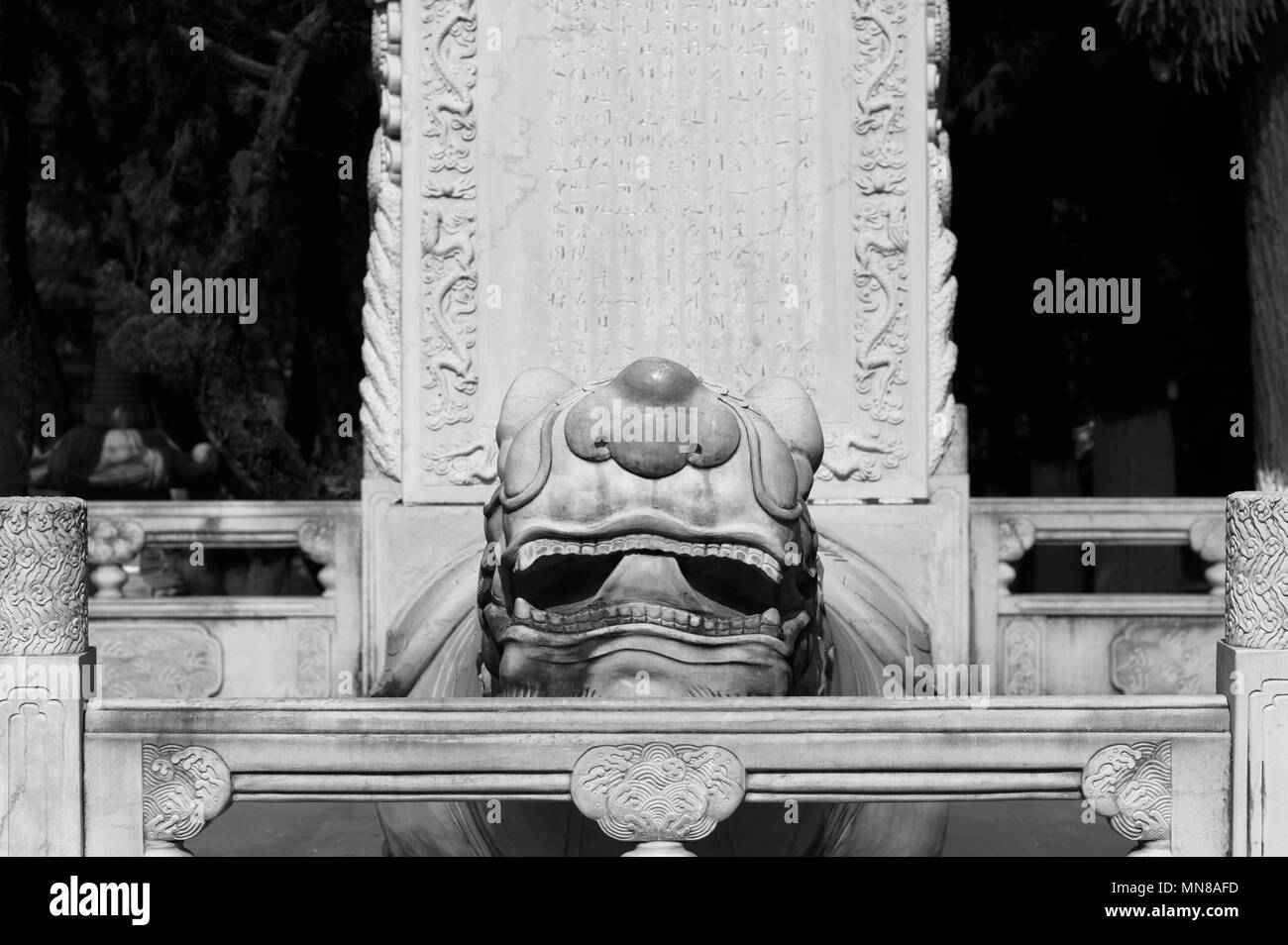 Yuantong Tample Details - White Skulptur (Kunming, Yunnan, China) Stockfoto