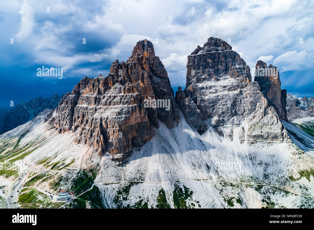 Nationalpark Drei Zinnen in den Dolomiten Alpen. Schönen natur von Italien. Stockfoto