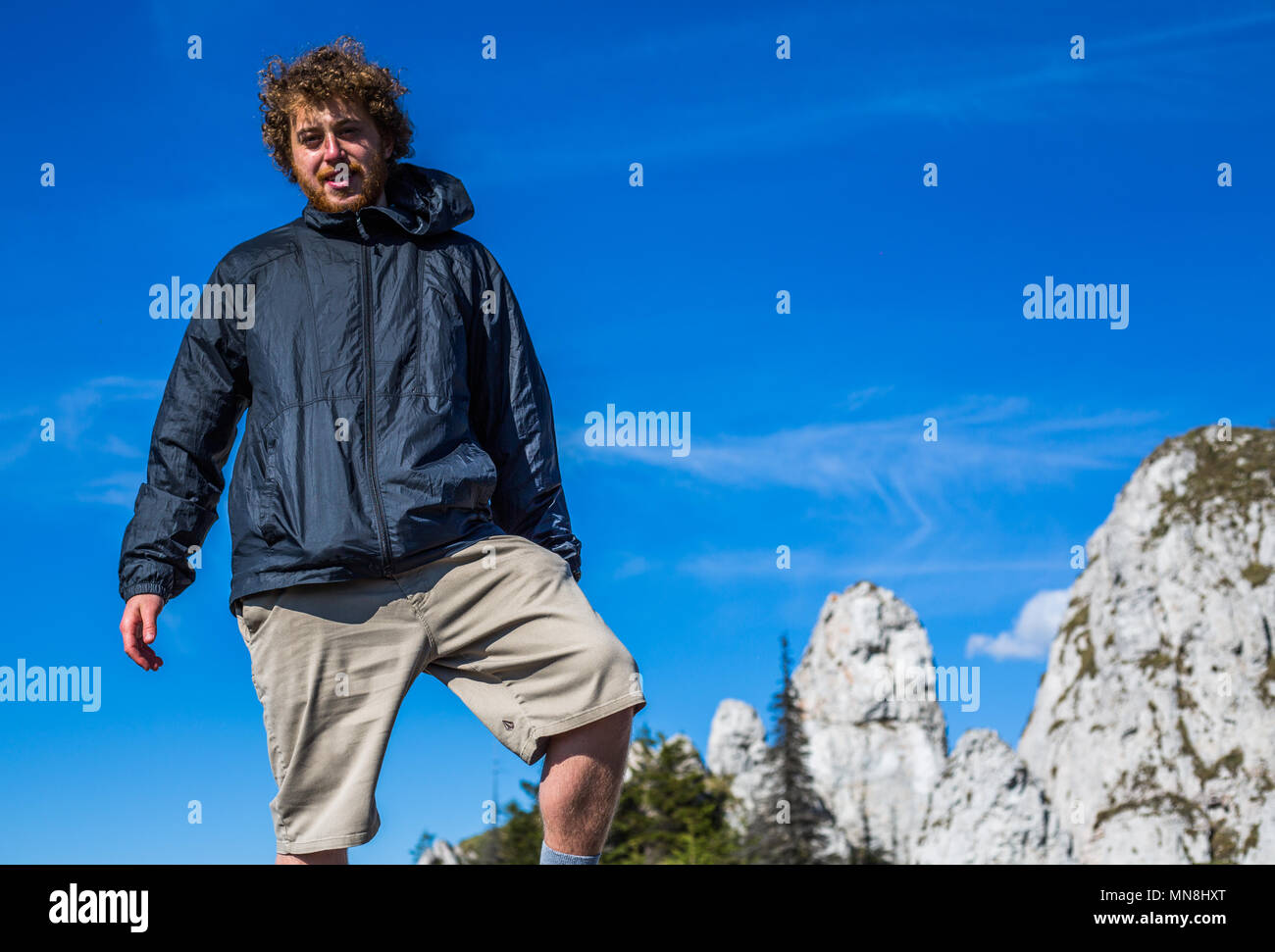 Kurze Reise an den Piatra Singuratica in Siebenbürgen RO Stockfoto