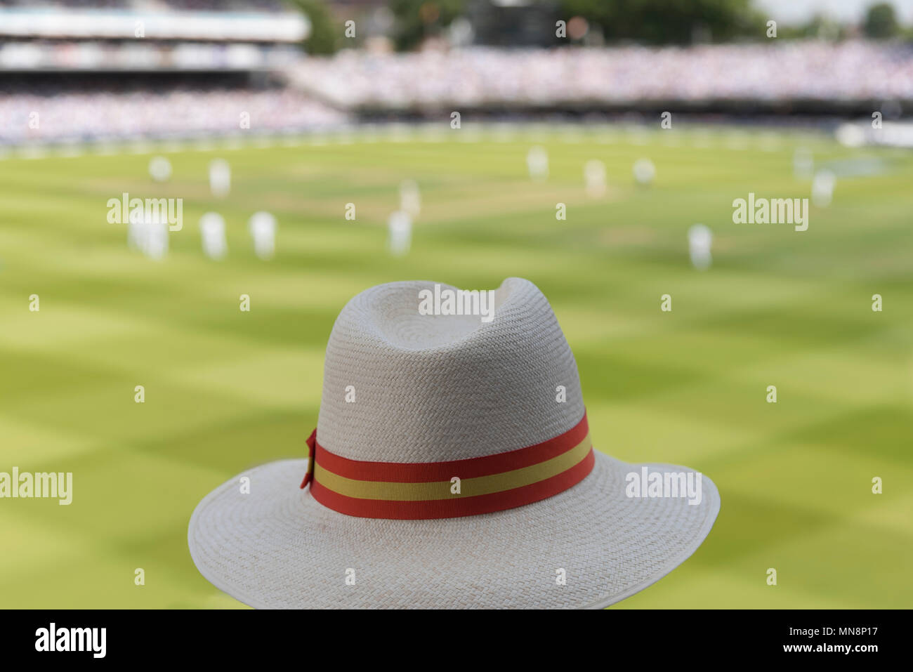 MCC-Mitglied beobachten Kricket an Herrn Stockfoto