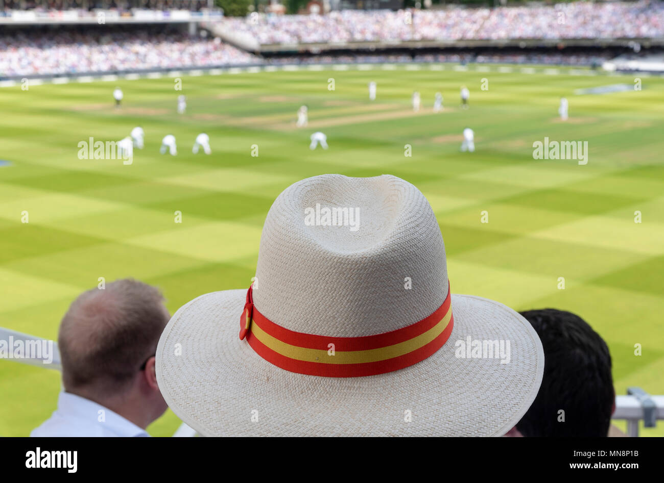 MCC-Mitglied beobachten Kricket an Herrn Stockfoto