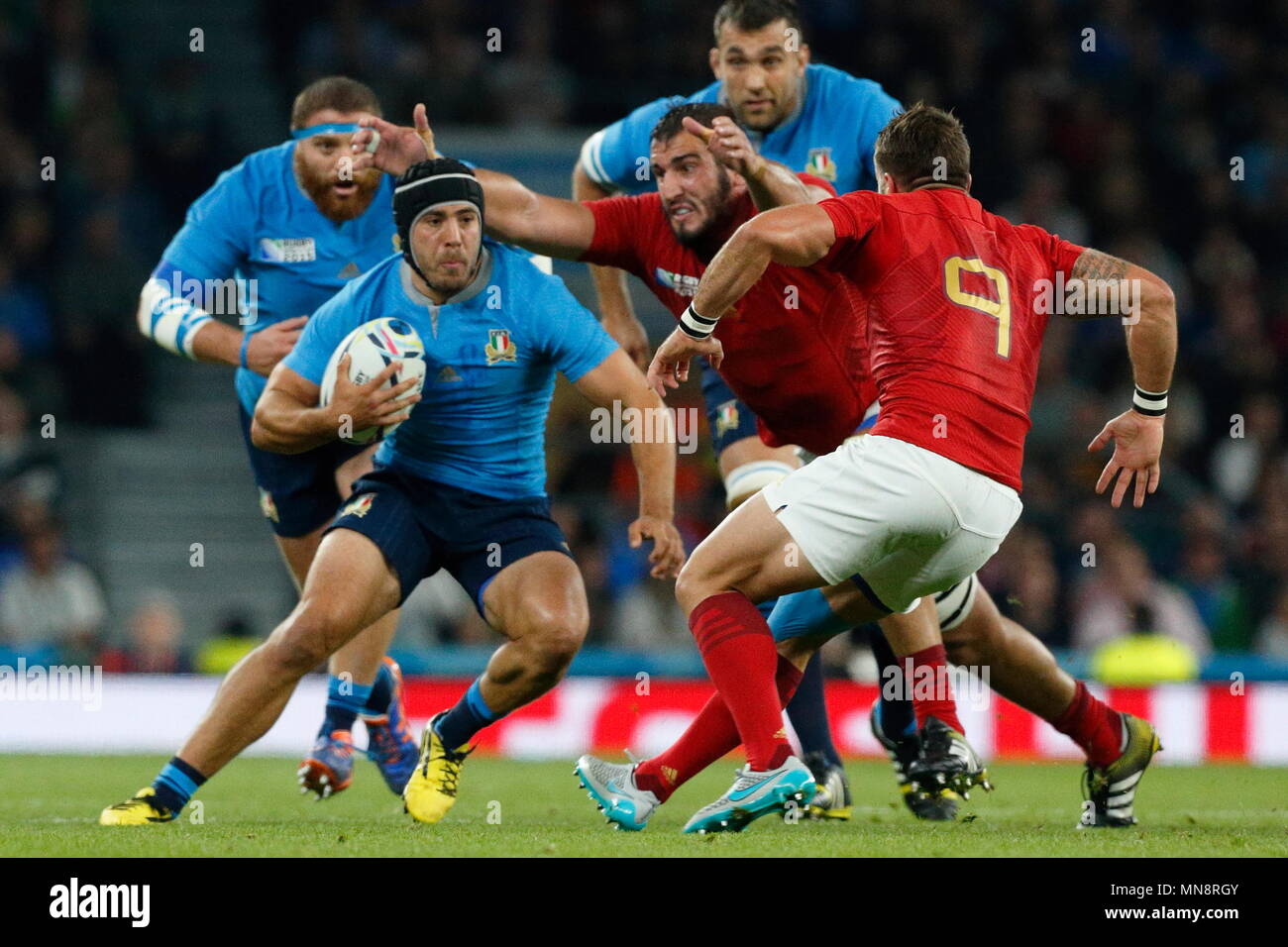 Italien Edoardo Gori während der Rwc 2015 Match zwischen Frankreich/Italien bei Twickenham Stadium. London, England. 19. September 2015 Stockfoto