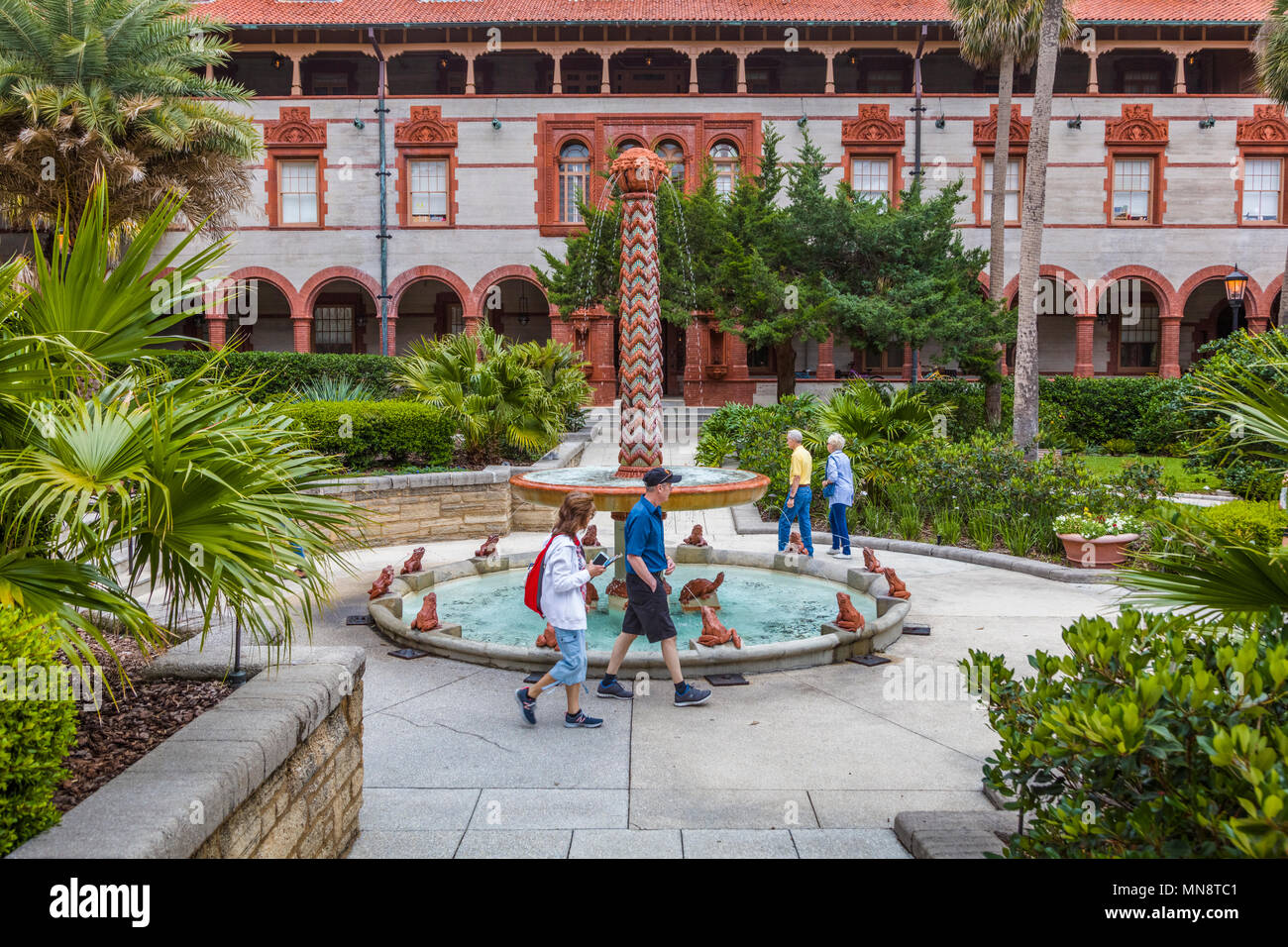 Flagler College in historischen St Augustine Florida das ehemalige Hotel Ponce de Leon als National Historic Landmark aufgeführt ist Stockfoto