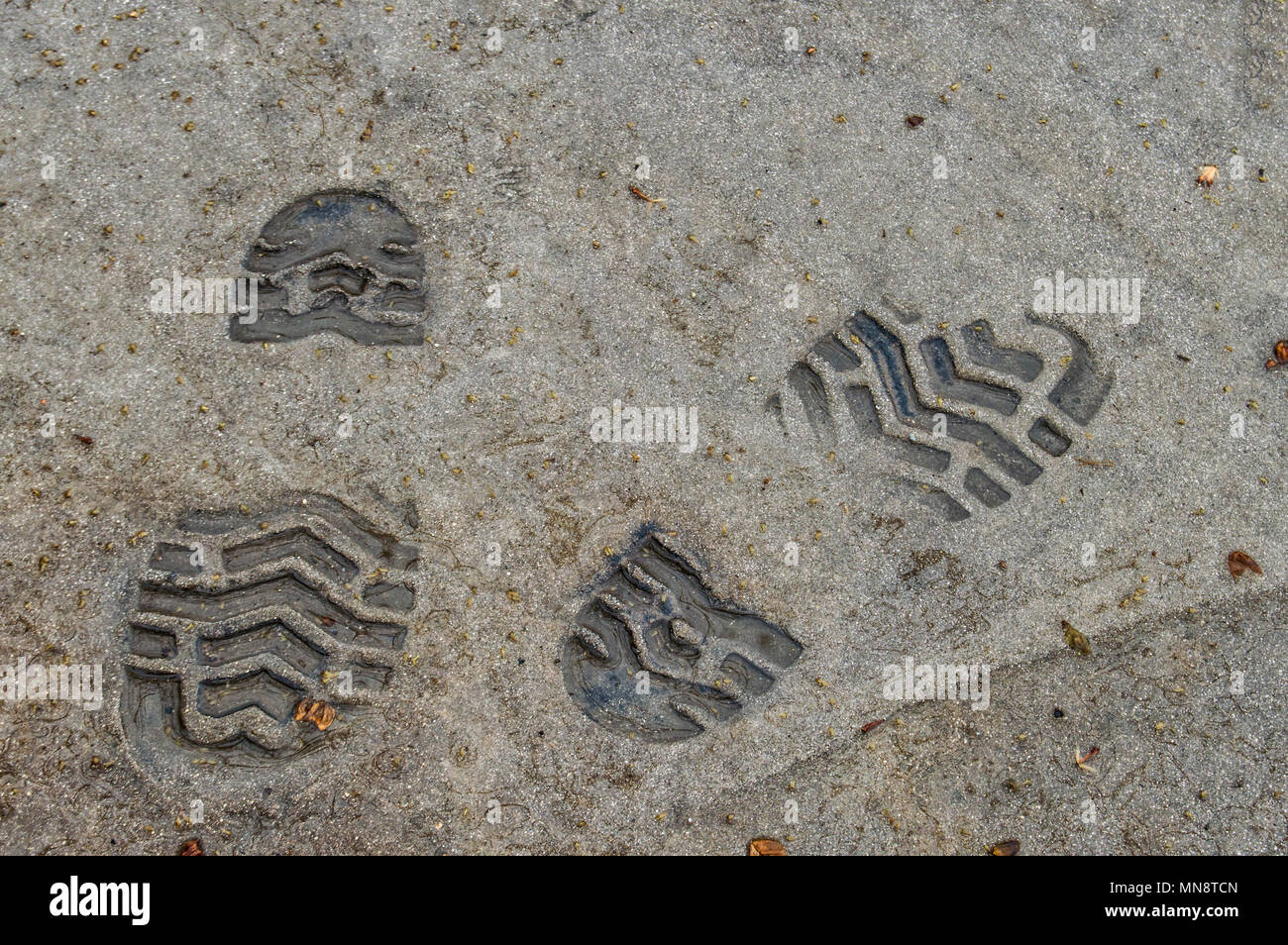 Concrete Floor Footprint Stockfotos Concrete Floor