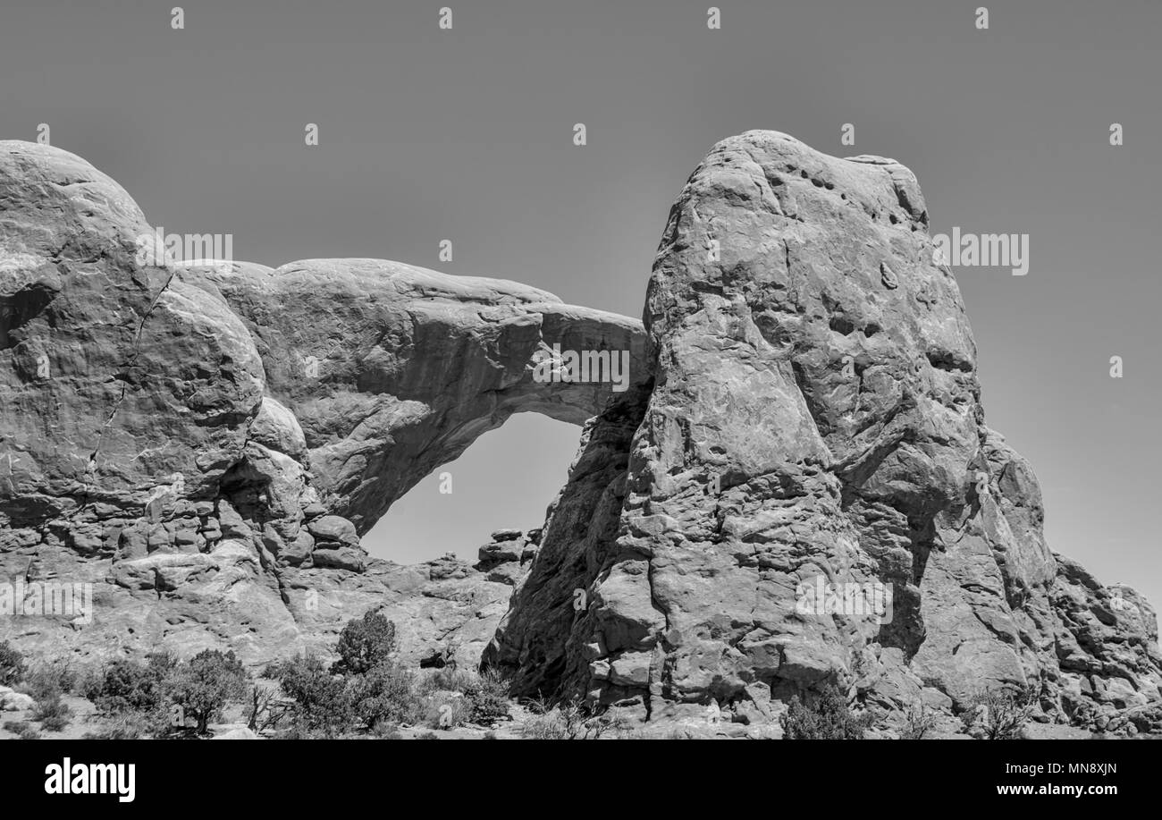 Eine Landschaft, die Szene aus der Arches National Park, Utah Stockfoto