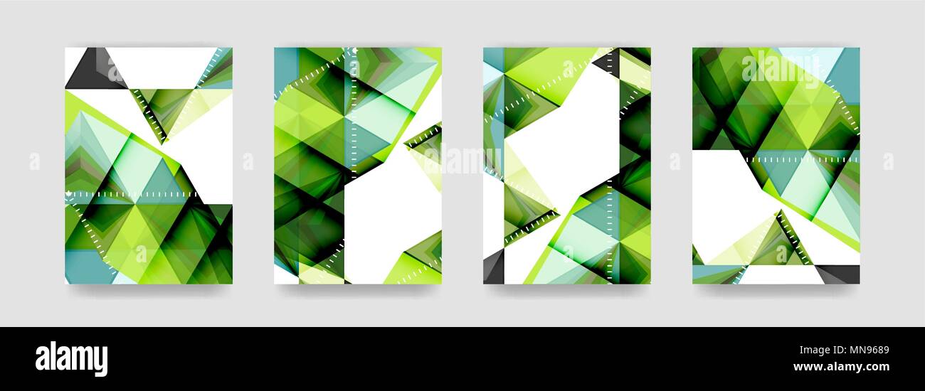 Minimale Vektor deckt Hintergrund gesetzt. Minimale Vektor deckt Hintergrund gesetzt, geometrische futurisrtic Stil Stock Vektor