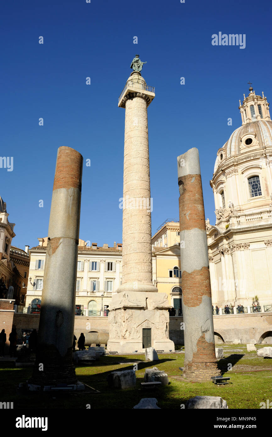 Italien, Rom, Trajanische Säule Stockfoto
