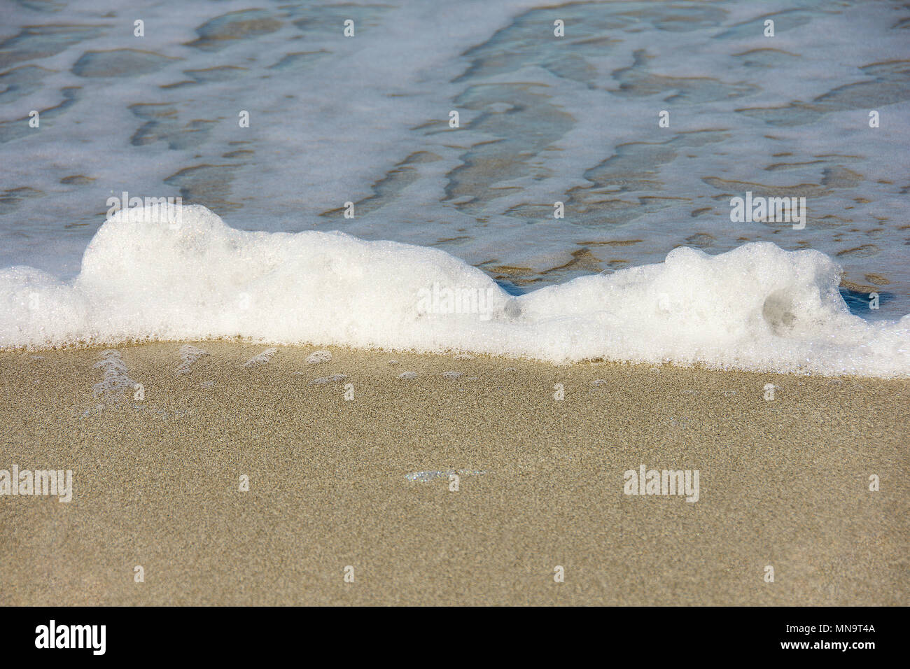 Schaumige Meer surfen am Golf von Mexiko Küste Stockfoto