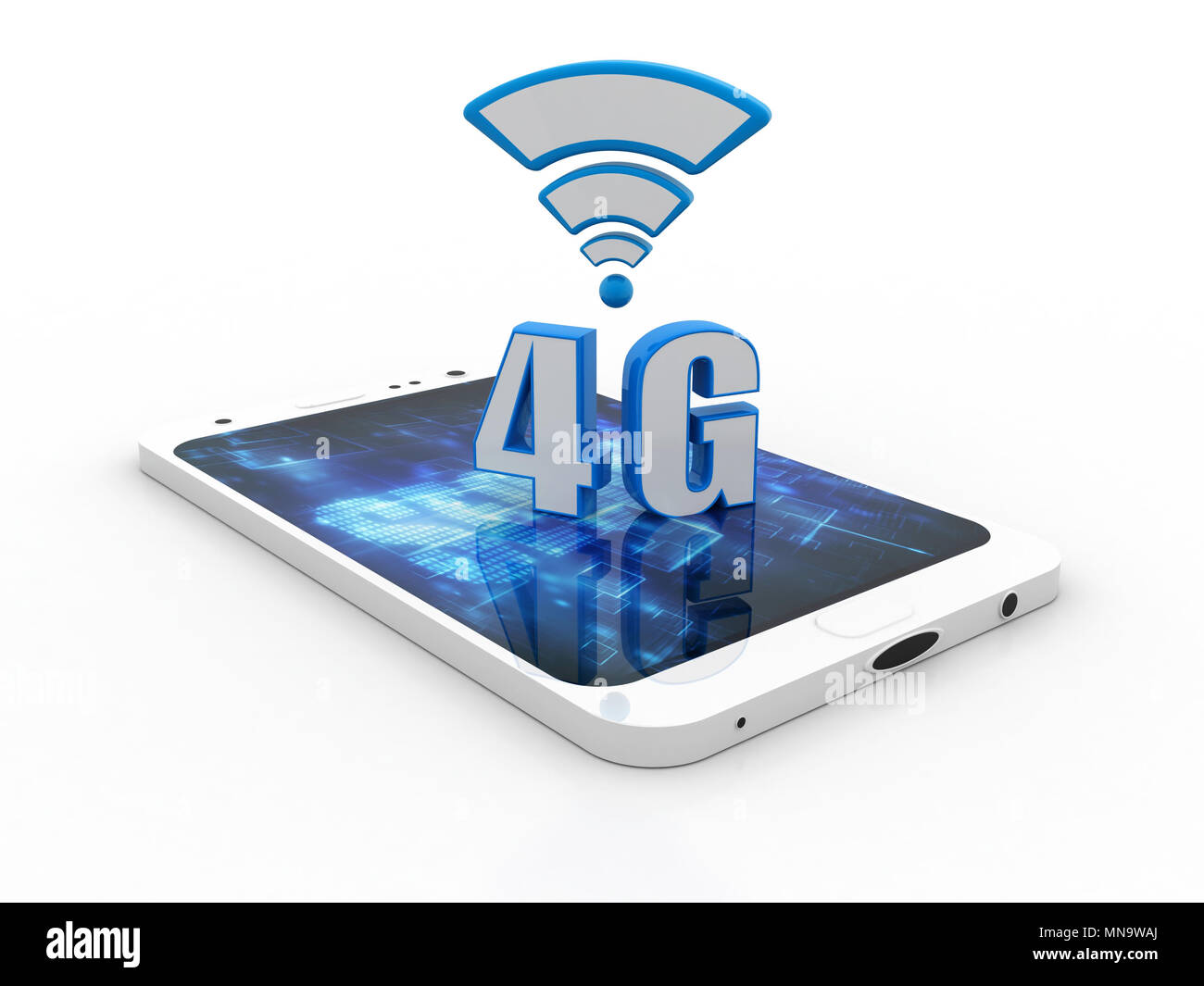 Die mobile Telekommunikation Mobile High Speed data connection Business Konzept: 4G LTE drahtlose Kommunikationstechnik, 4G Internet Konzept Stockfoto