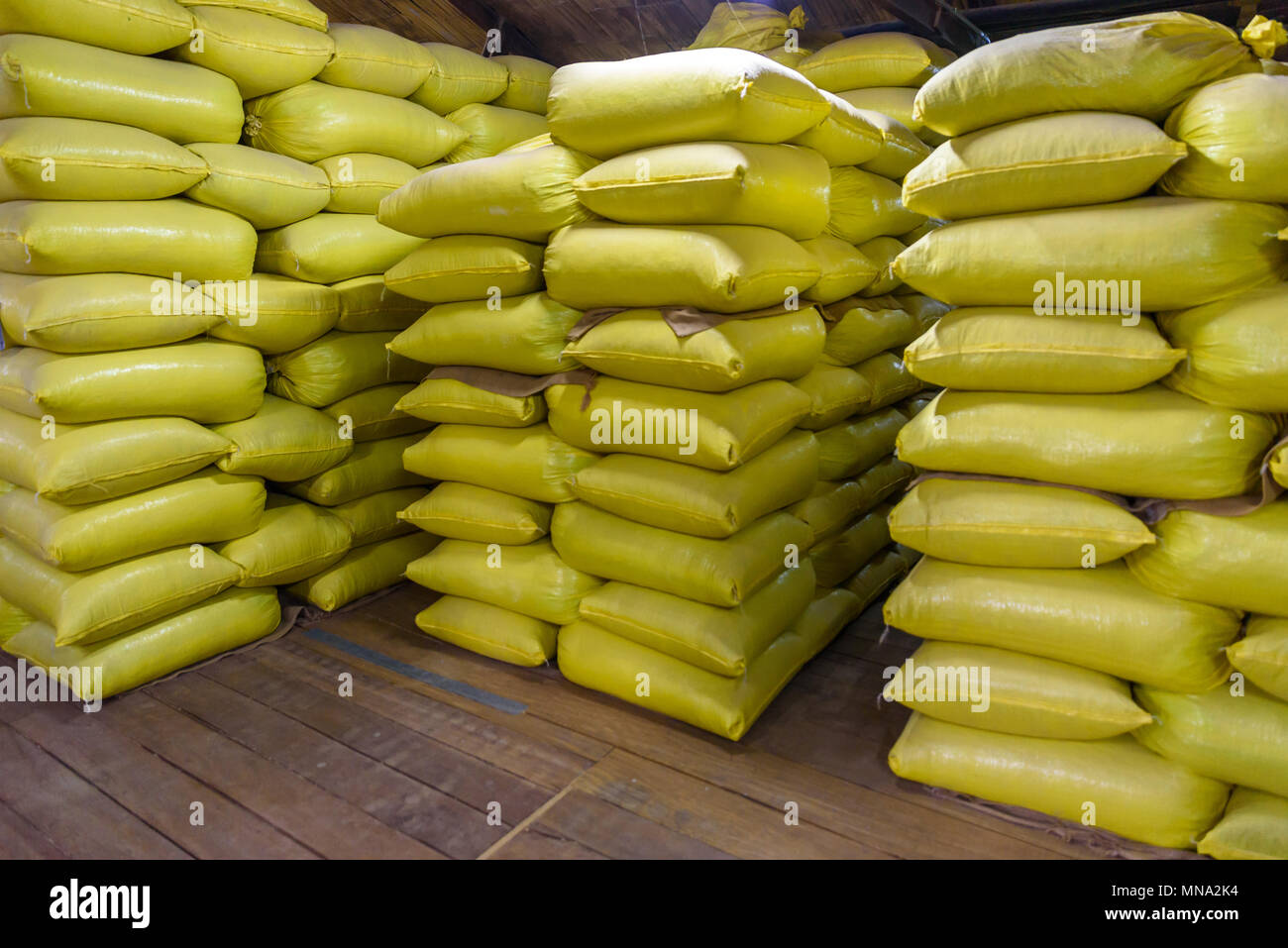 Kaffeebohnen Lager Stockfoto