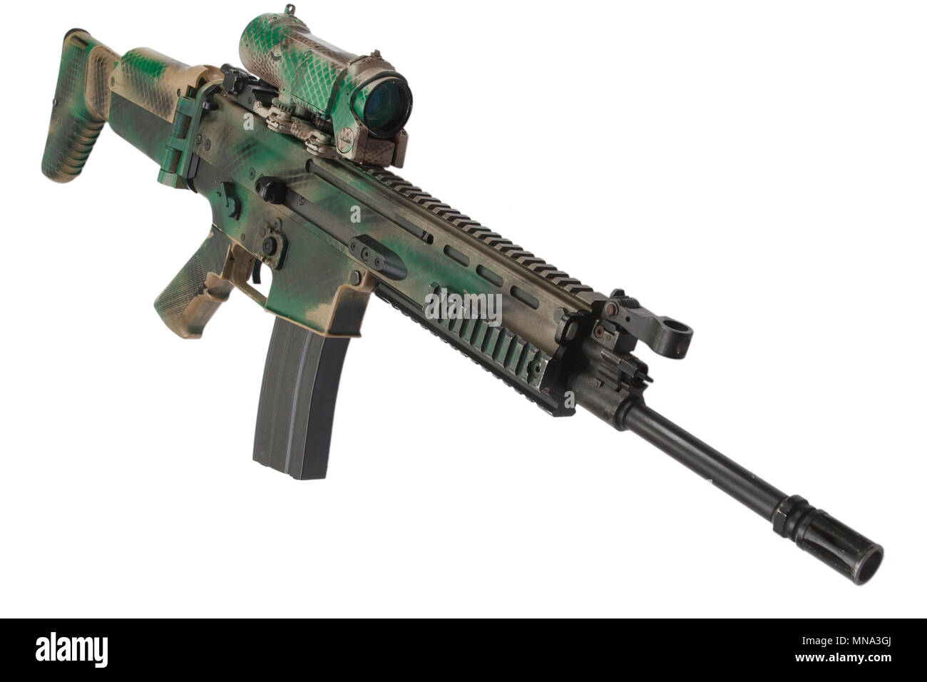 Special Operations Forces Combat Assault Rifle isoliert Stockfoto