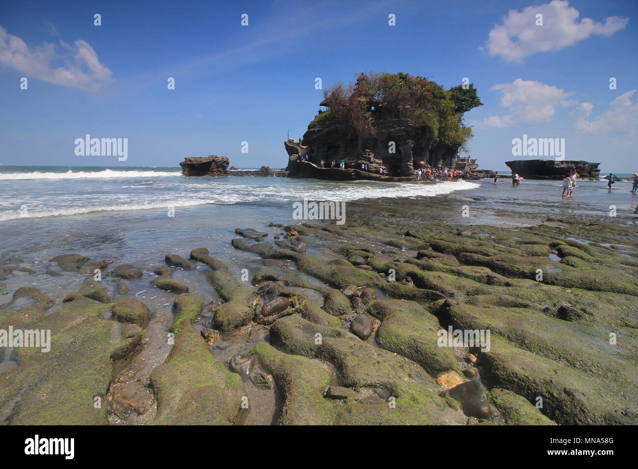 Eine reisen Fotografie Meisterwerk beim Anhalten auf der Insel Bali, Indonesien. Mit schönen Blick auf die Strände und Seen macht sie langsam Stockfoto