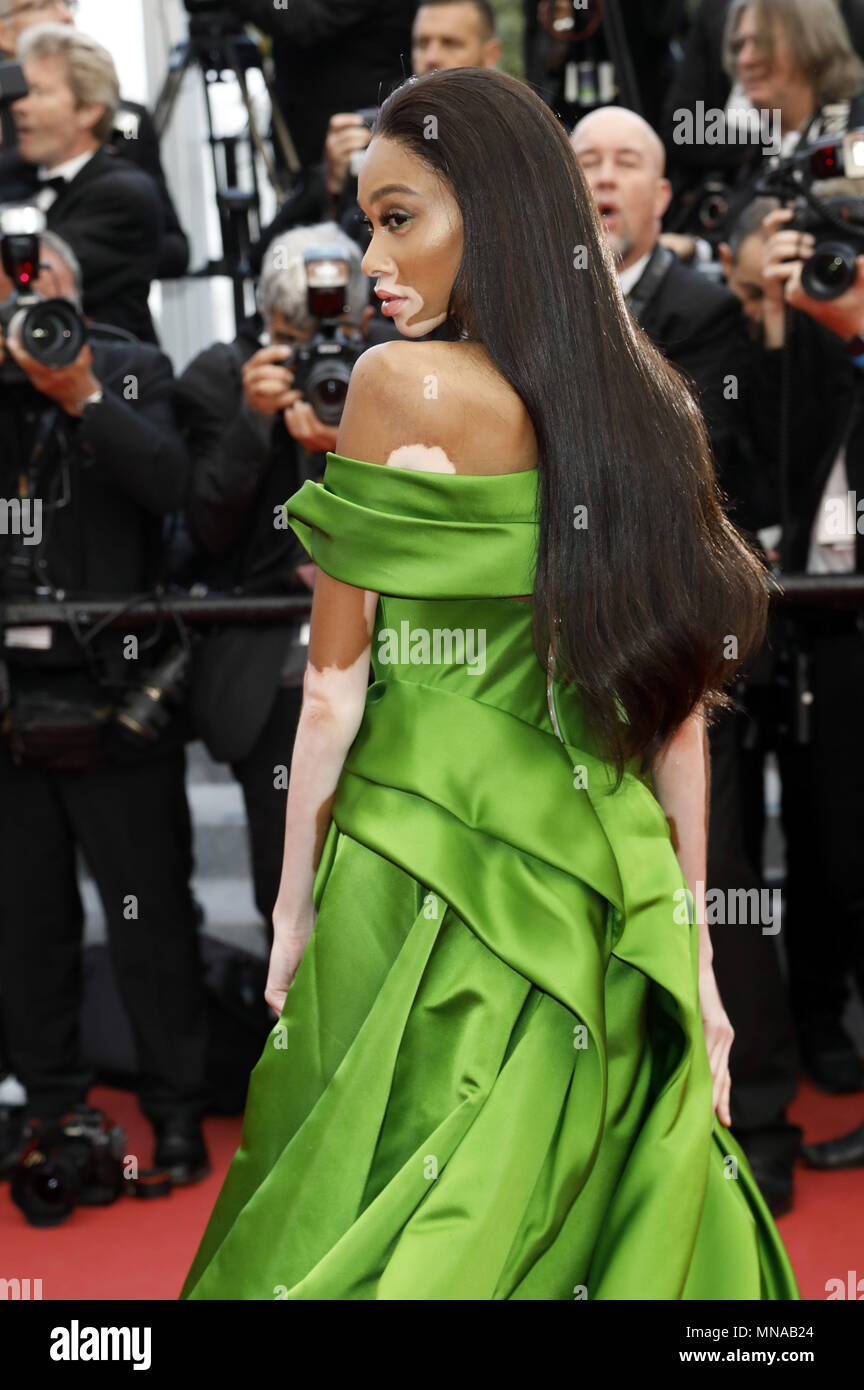 Winnie Harlow an der 'BlacKkKlansman 'Premiere während der 71St Cannes Film Festival im Palais des Festivals am 14. Mai 2018 in Cannes, Frankreich | Verwendung weltweit Stockfoto