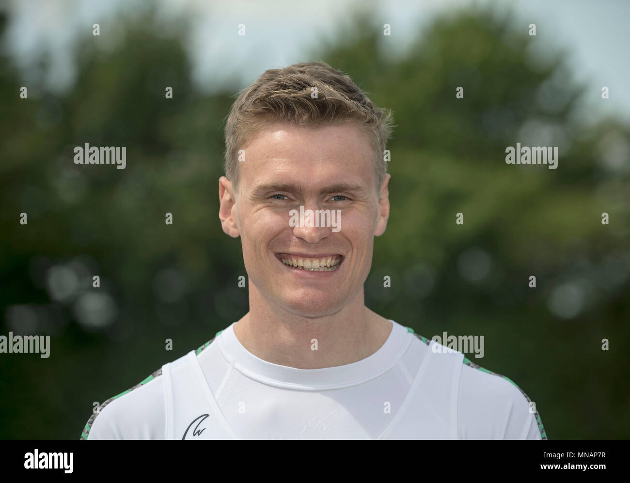 Dortmund, Deutschland. 03 Mai, 2018. Schlagmann Hannes OCIK, Schweriner RG, Deutschland, Rudern, Präsentation Germany-Achter, 03.05.2018 in Dortmund/Deutschland. | Verwendung der weltweiten Kredit: dpa/Alamy leben Nachrichten Stockfoto