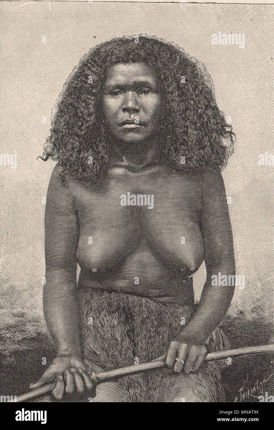 Der gebürtige Maré, Loyalität Inseln. Neukaledonien. Melanesien 1885 alten, antiken Drucken Stockfoto