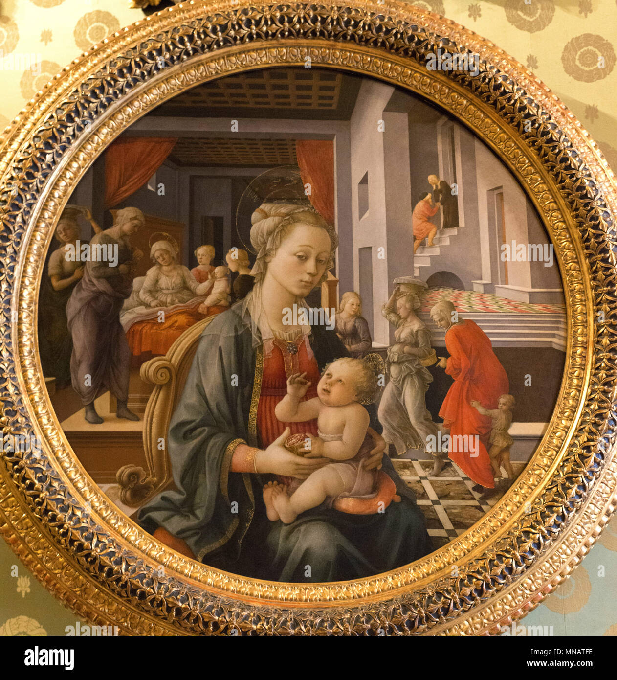 Fra Filippo Lippi Madona und Kind - Galerie Pitti Palace Florenz Italien Stockfoto