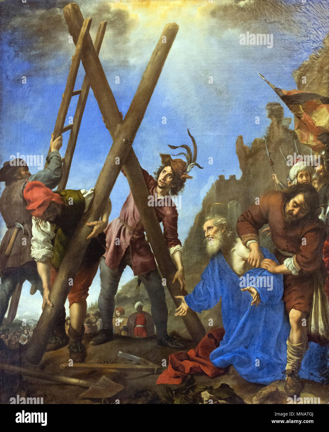 Carlo Dolci - Saint Andrew vor dem Kreuz aus dem 17. Jahrhundert - Galerie Palatina - Galerie Pitti Palace Florenz Italien Stockfoto