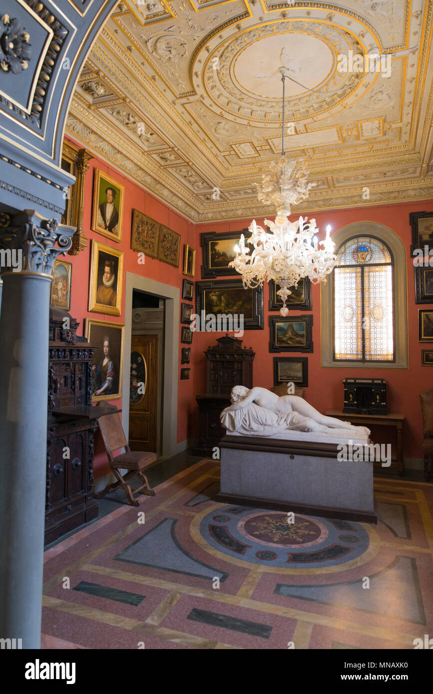 Museum Stibbert, Firenze - Florenz - Innenraum Stockfoto