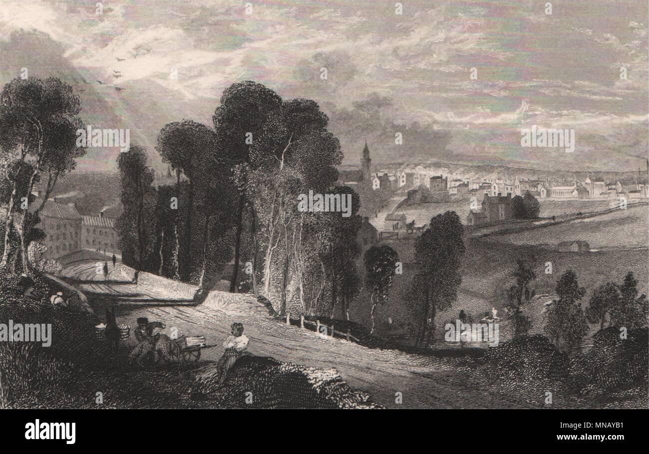 Dalkeith, Midlothian. Schottland 1845 alte antike vintage Bild drucken Stockfoto