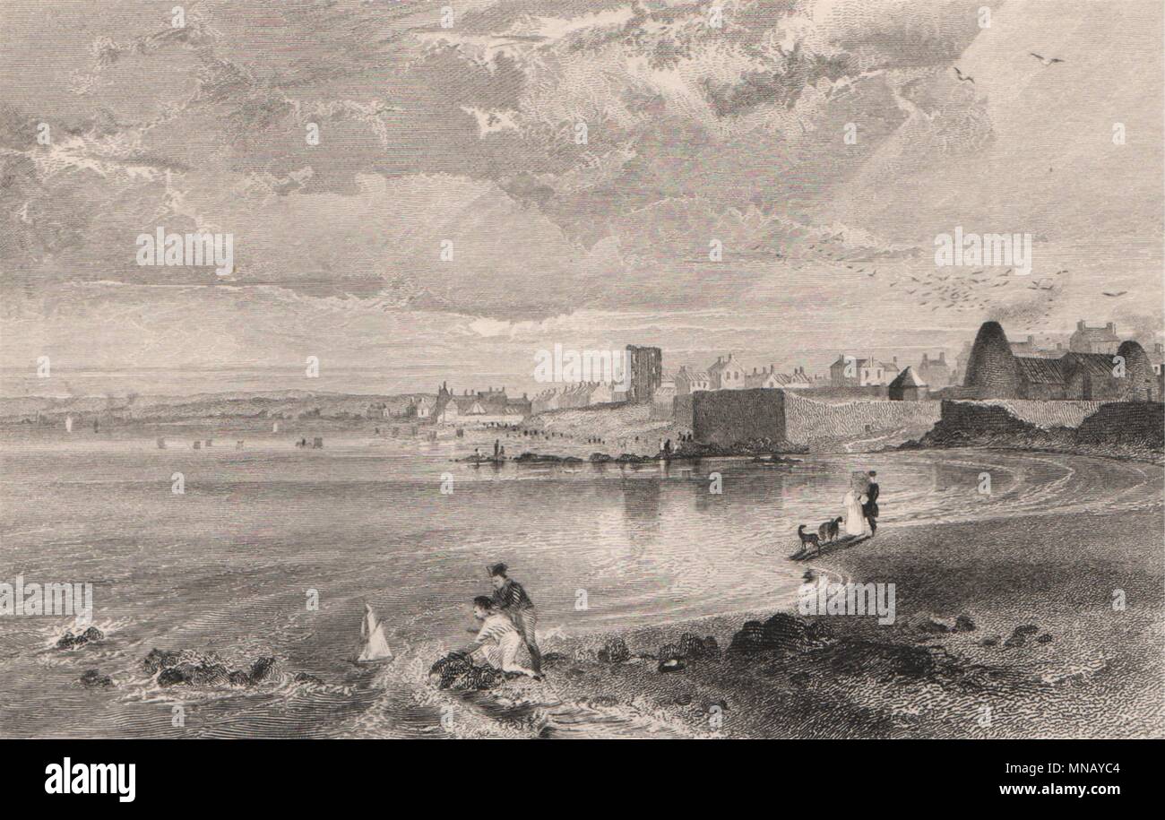 Portobello, Edinburgh. Schottland 1845 alte antike vintage Bild drucken Stockfoto