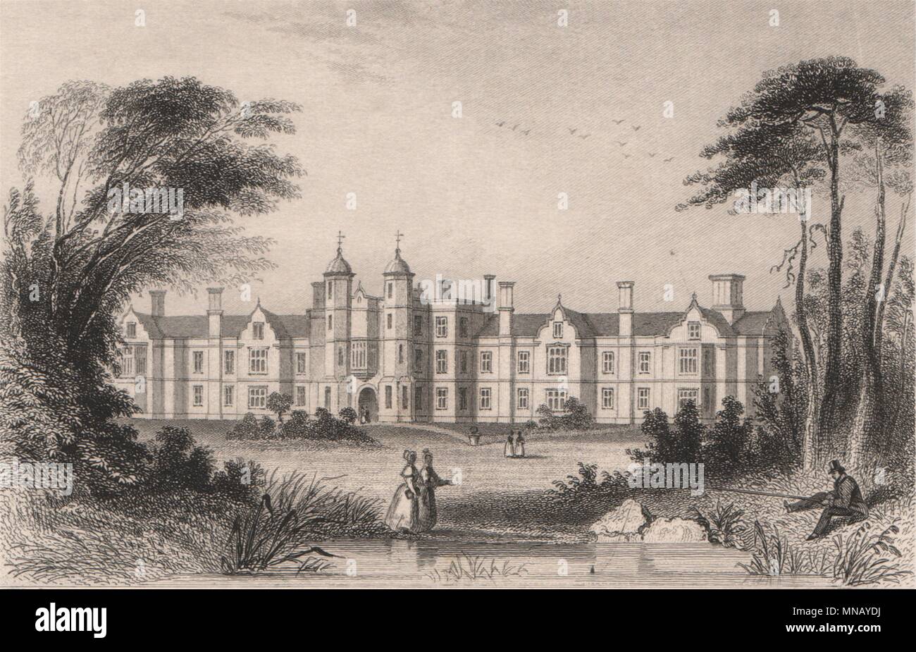 Der Säugling Orphan Asylum (jetzt Snaresbrook Crown Court), London. Schmidt 1845 Stockfoto