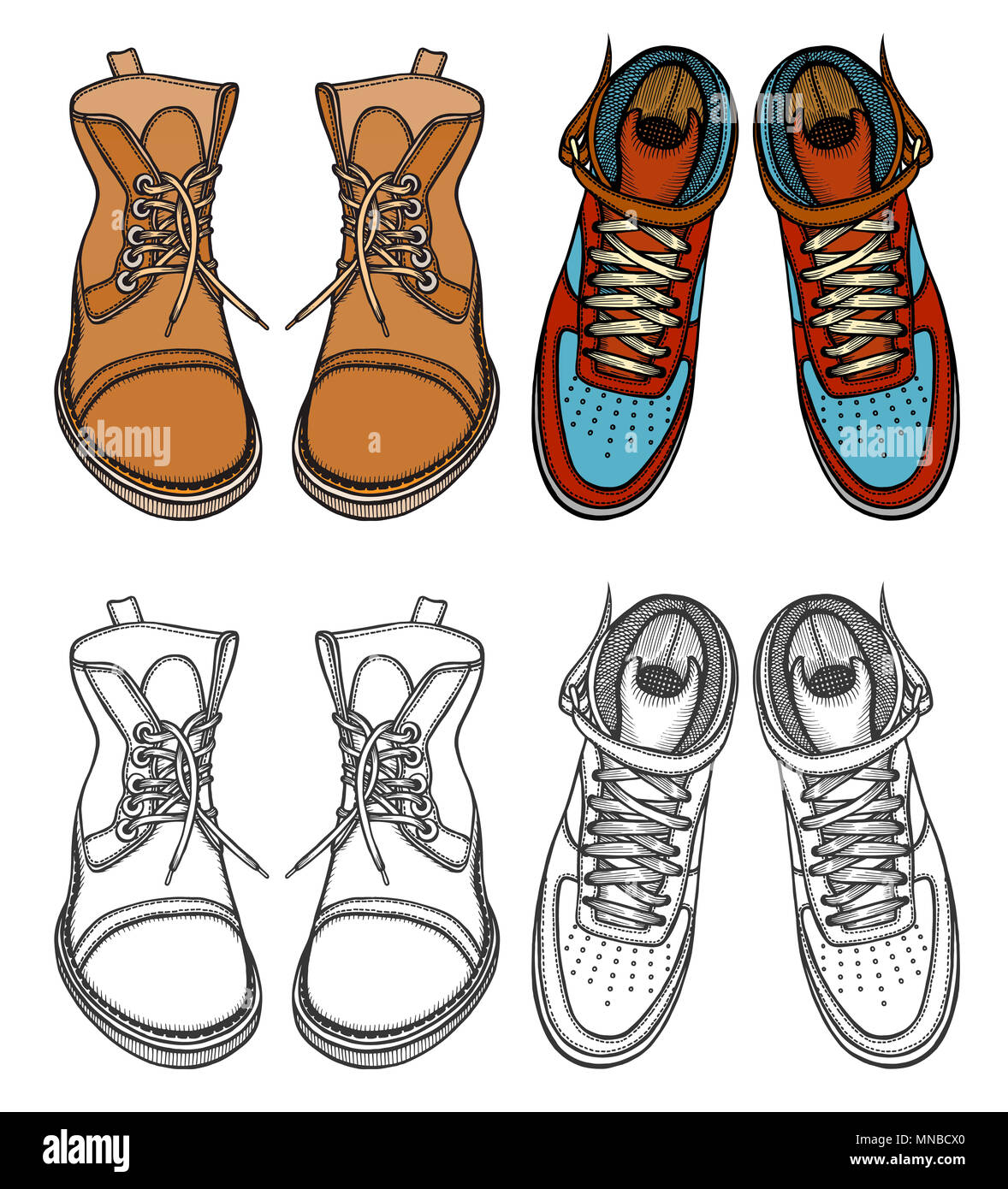 Schuhe Zeichnen Ausgeschnittene Stockfotos und -bilder - Alamy
