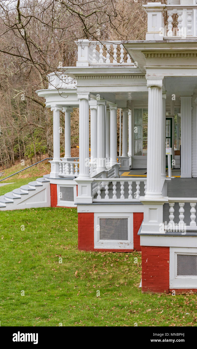 Der Moses Cone Immobilien ist ein eindrucksvolles Colonial Revival Villa auf dem Blue Ridge Parkway entfernt, in der Nähe von Blowing Rock, NC, USA. Stockfoto
