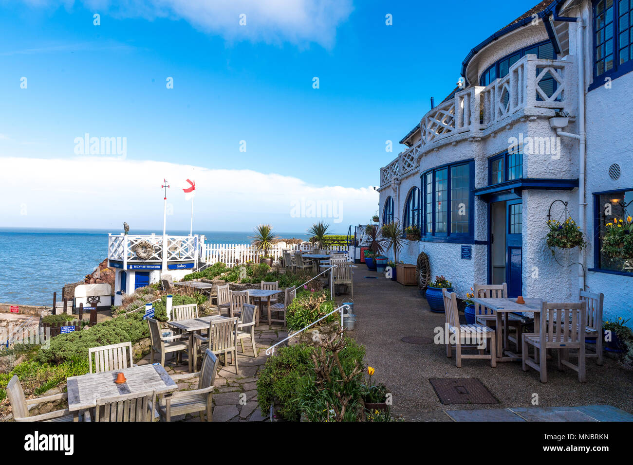 Das Cary Arms Pub Hotel und Spa Babbacombe Beach Torquay Stockfoto