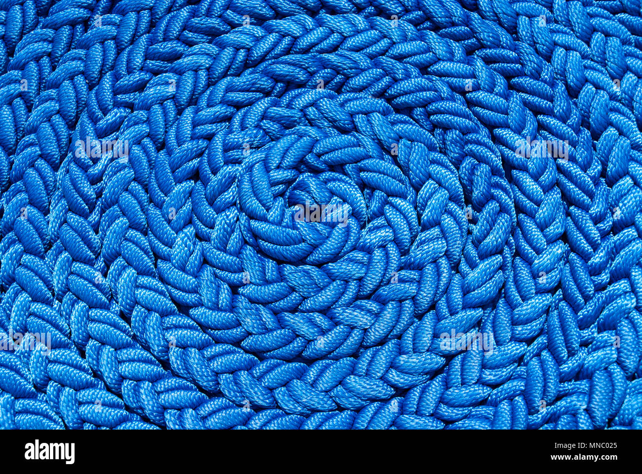 Spiralkabel Blau Seil Stockfoto