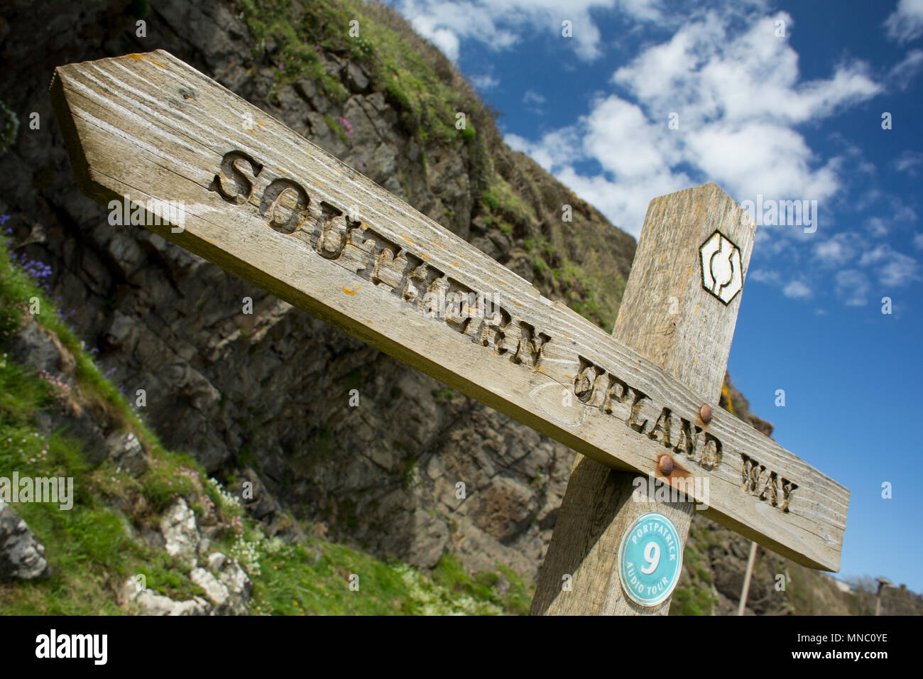 Das südliche Hochland Weg ist Großbritanniens erste offizielle von Küste zu Küste lange Distanz Fuß-Pfad. Der Weg erstreckt sich 212 Meilen (340 km) von Portpatrick auf Stockfoto