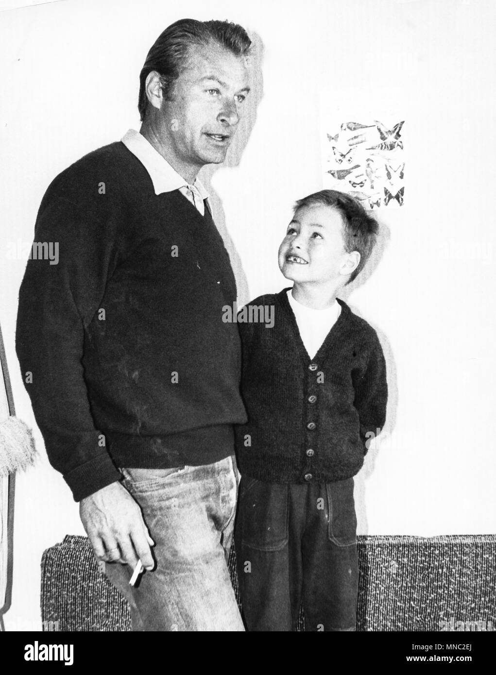 Lex Barker mit Sohn Christopher, 1966 Stockfoto