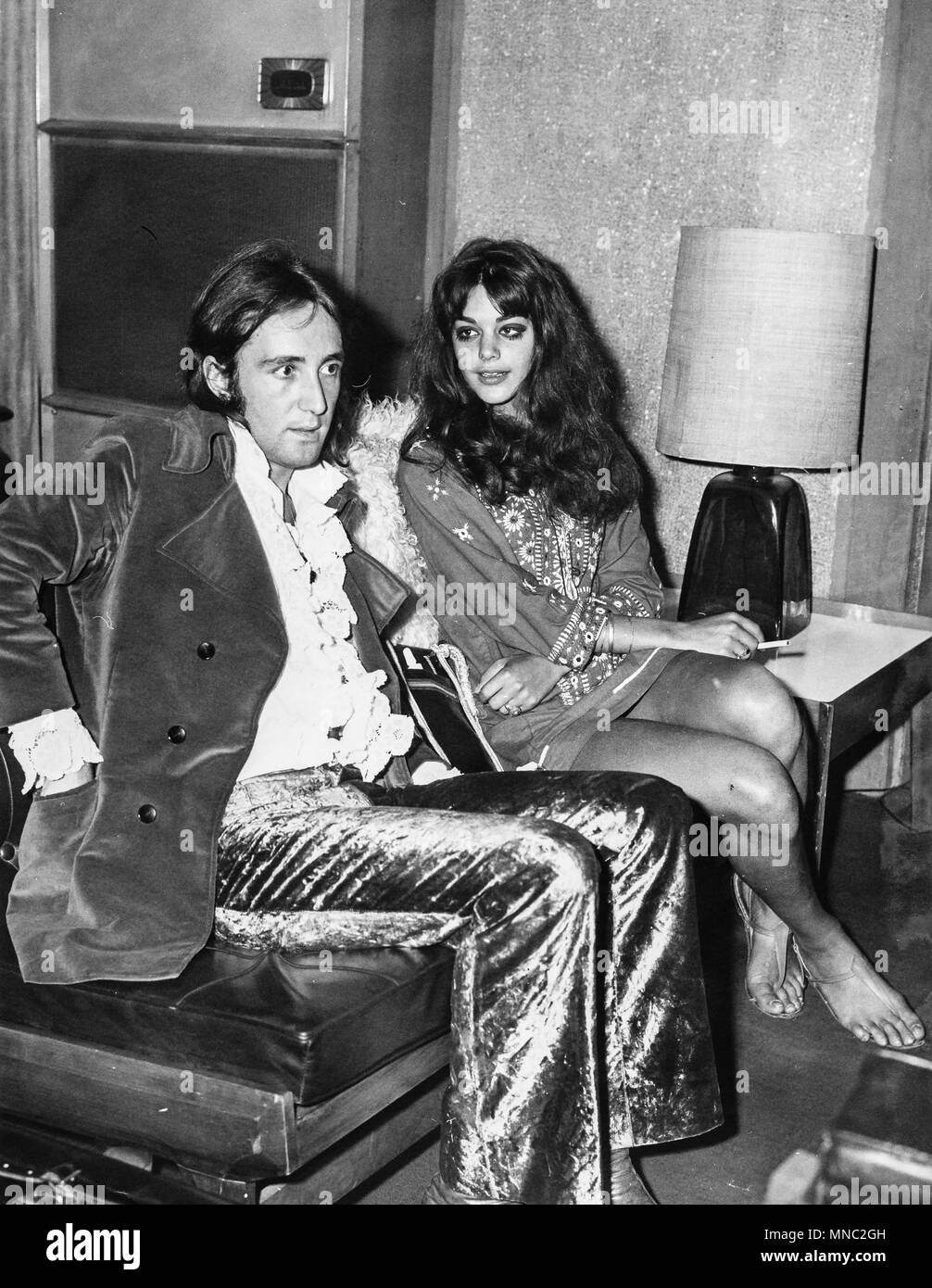 Frederic Pardo und Tina Aumont, Rom 1968 Stockfoto