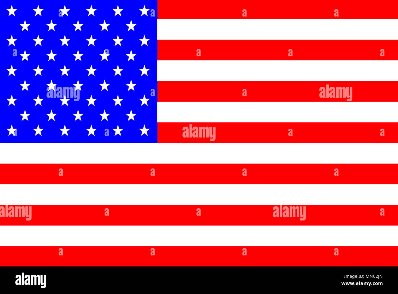 Abbildung der USA Flagge. Stockfoto