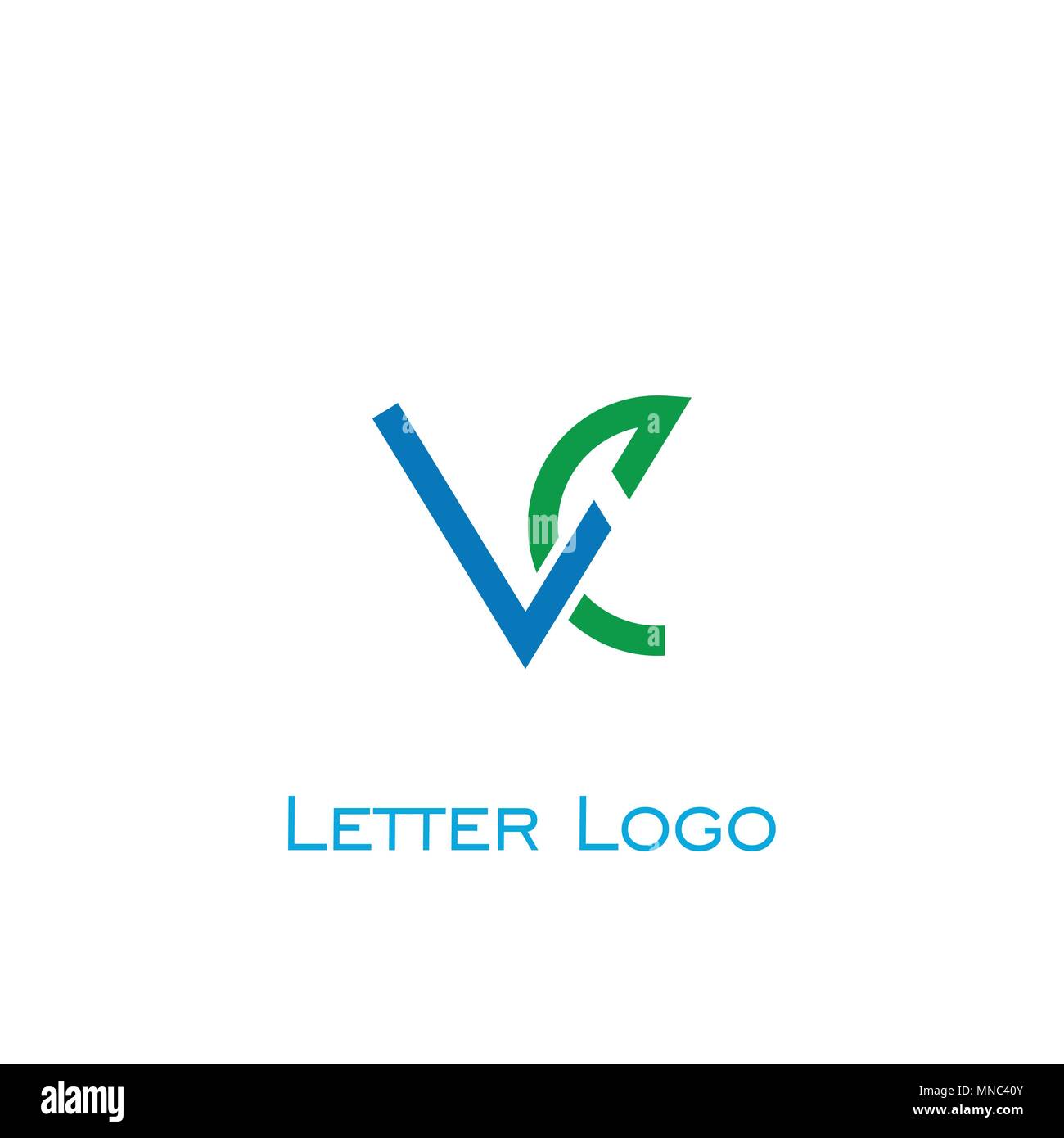 V E schreiben Logo, Vector Icons. Stock Vektor