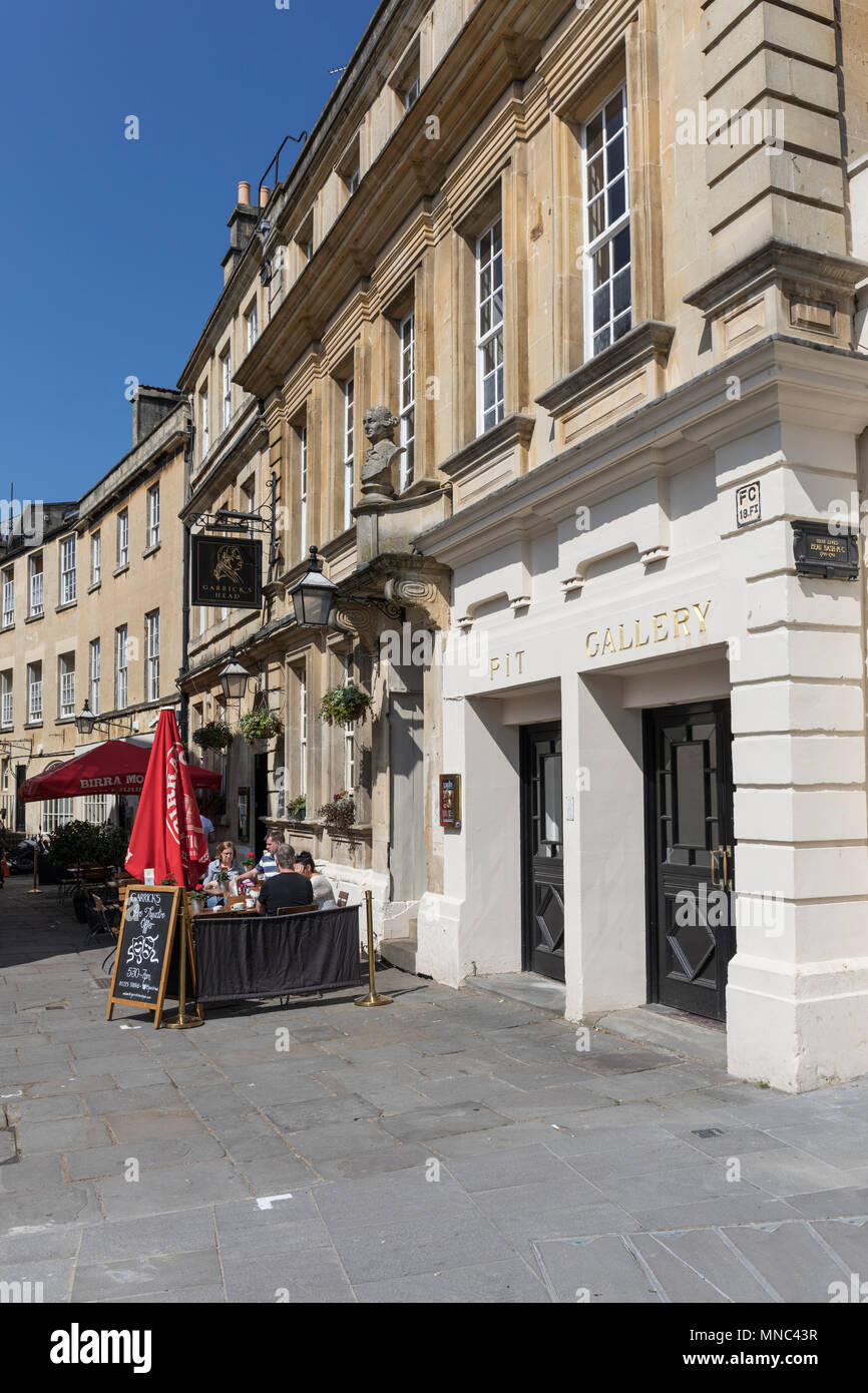 Die Grube Galerie und die garricks Kopf, St Johns, Bath, England Stockfoto