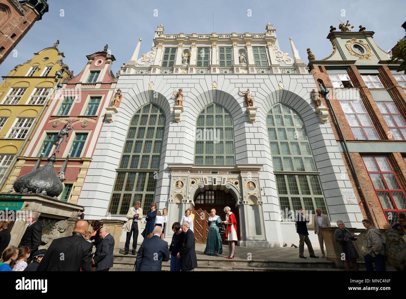 Der Artushof, zurück auf das Jahr 1545 zurückgehen. Danzig, Polen Stockfoto