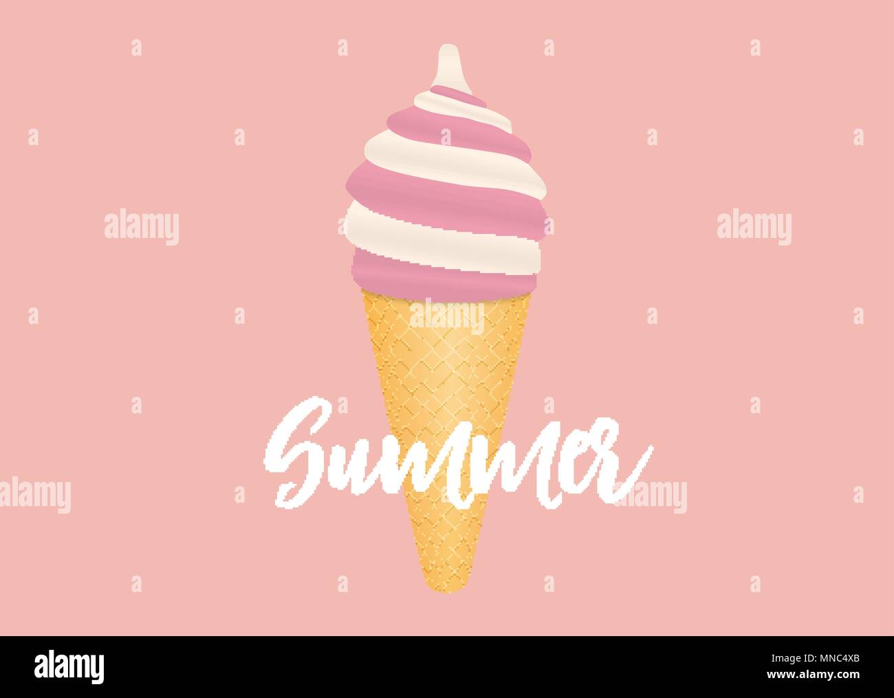 Sommer abstrakten Plakat Hintergrund mit Eis. Vector Illustration Stock Vektor