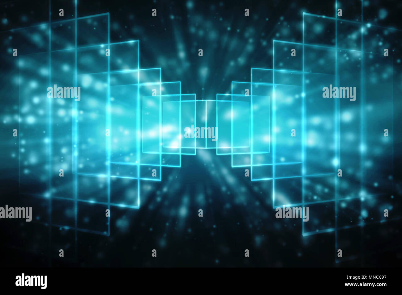 Digitale abstrakte Technologie Hintergrund, Cyberspace, virtuelle Technologie Hintergrund Hintergrund Stockfoto