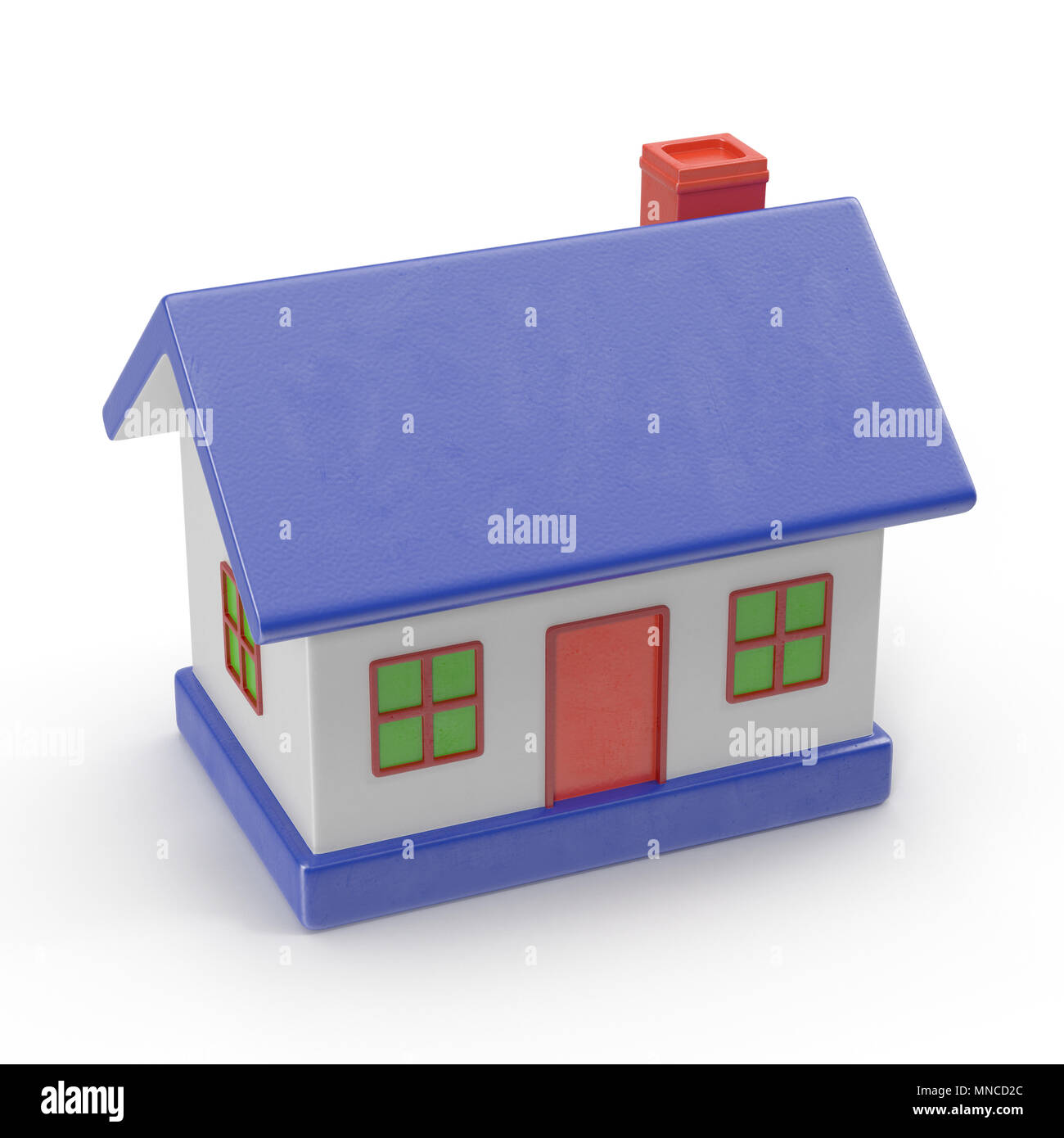 Kunststoff Einfache Kleine Haus Auf Einem Weissen Hintergrund 3d Darstellung Stockfotografie Alamy