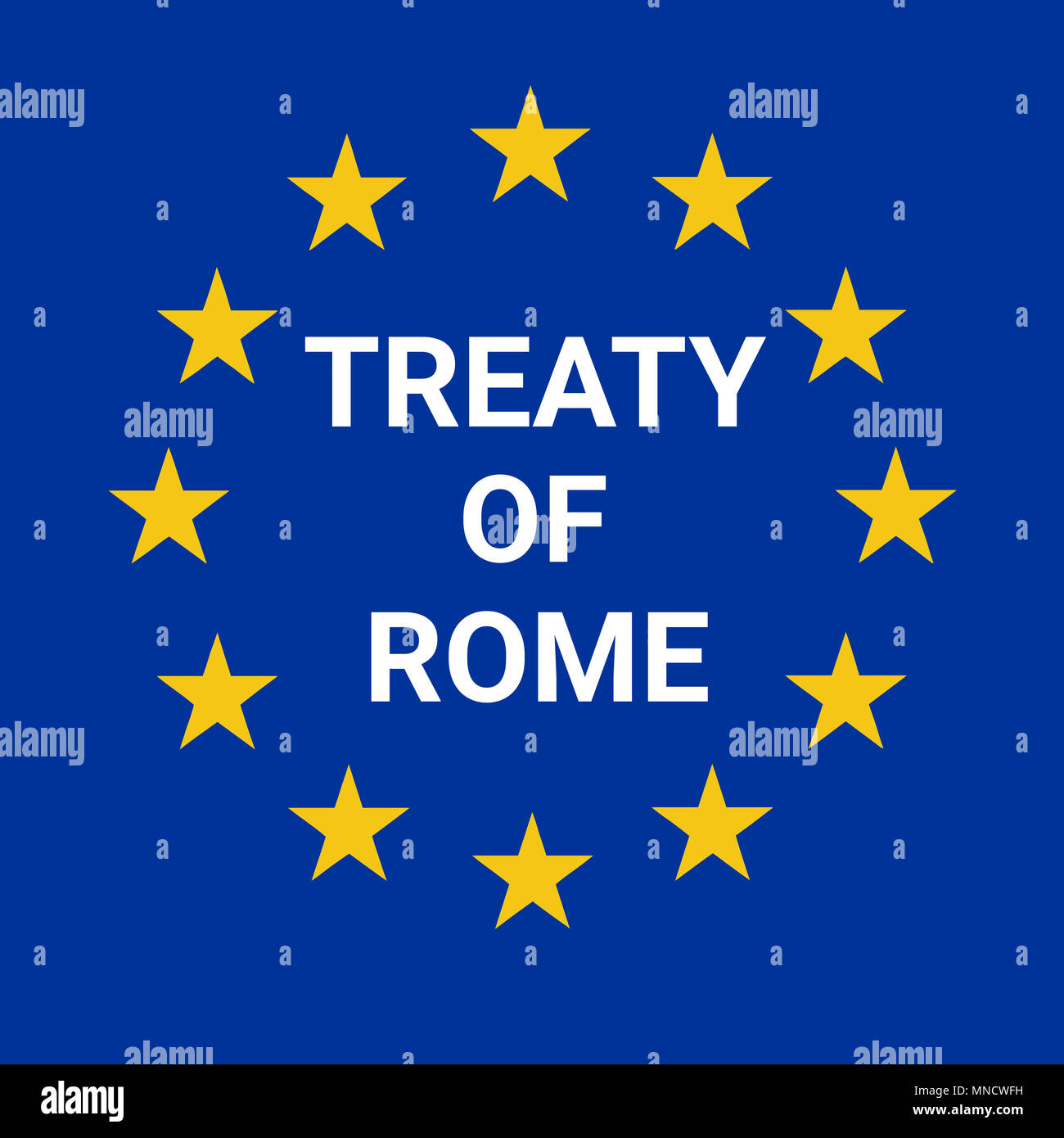Vertrag von Rom Abbildung Stockfoto