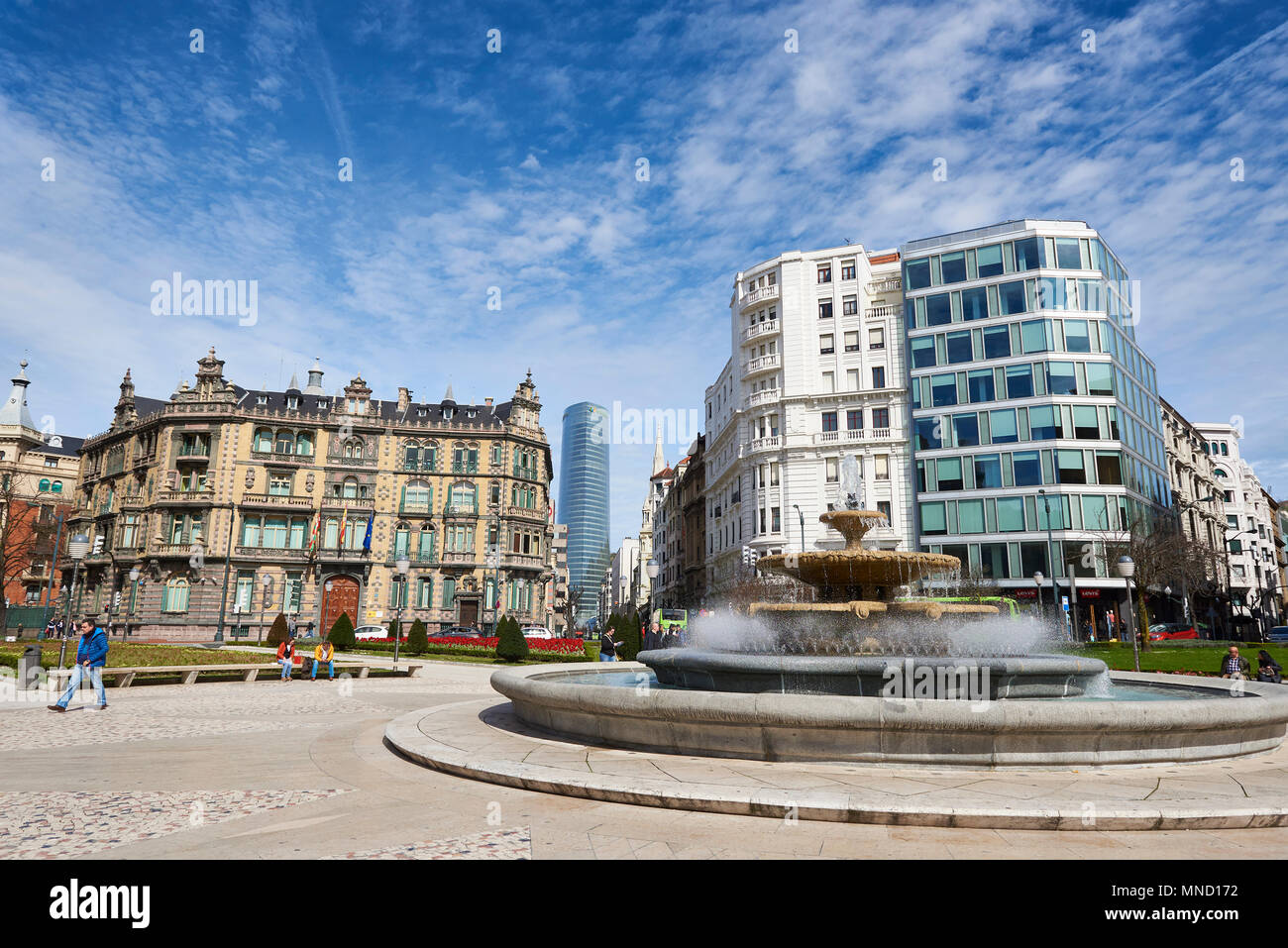 Plaza de Federico Moyua, Bilbao, Vizcaya, Baskenland, Euskadi, Euskal Herria, Spanien, Europa Stockfoto