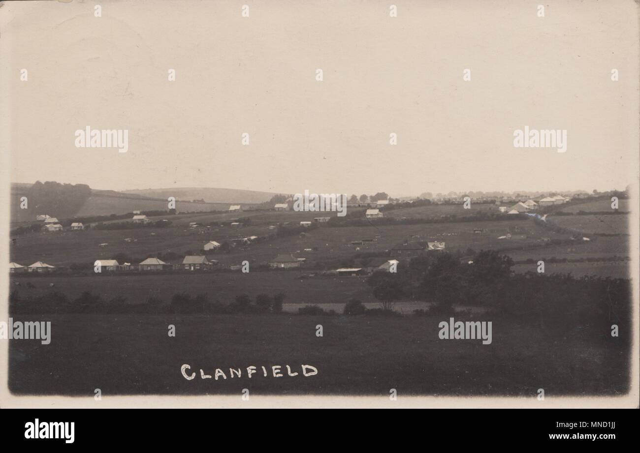 1933 Photographische Postkarte von Clanfield, Hampshire, England, Großbritannien Stockfoto