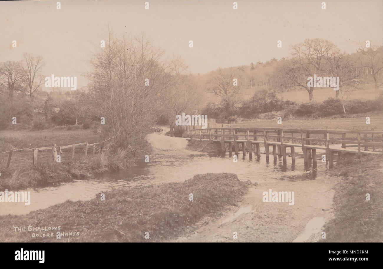Vintage Foto der Untiefen, Boldre, Hampshire, England Stockfoto