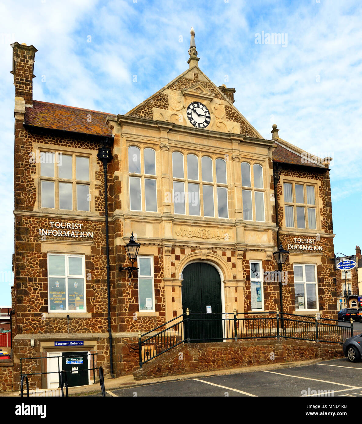 Hunstanton, Norfolk, dem alten Rathaus, Tourist Information Centre, England, UK, carstone, Gebäude, Victorian, Architektur Stockfoto
