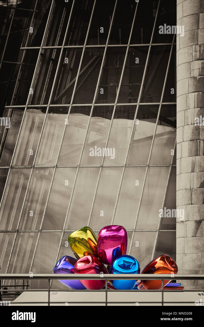 "Tulpen" von Jeff Koons, Guggenheim Museum, Bilbao, Vizcaya, Baskenland, Euskadi, Euskal Herria, Spanien, Europa Stockfoto