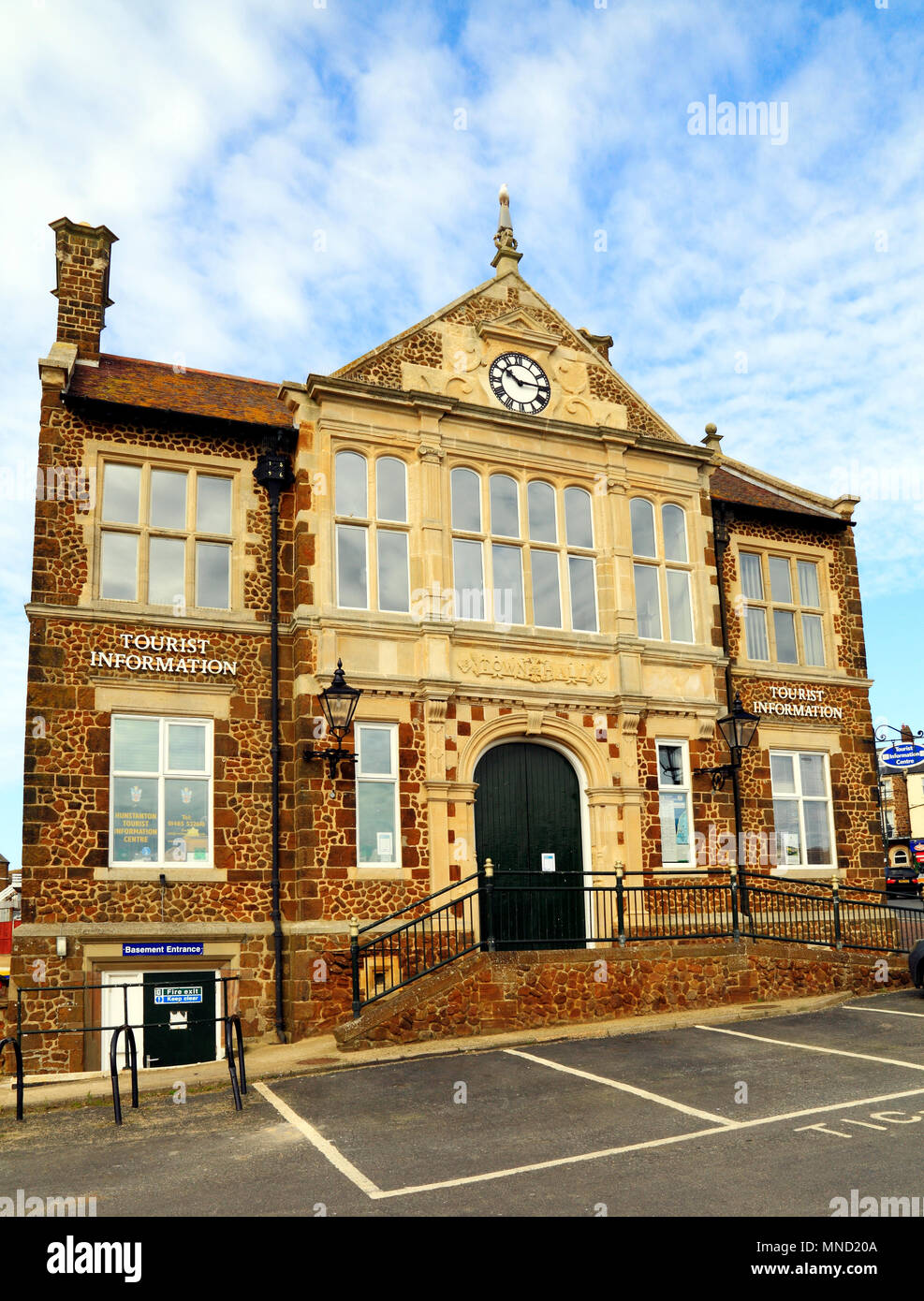 Hunstanton, Norfolk, dem alten Rathaus, Tourist Information Centre, England, UK, carstone, Gebäude, Victorian, Architektur Stockfoto