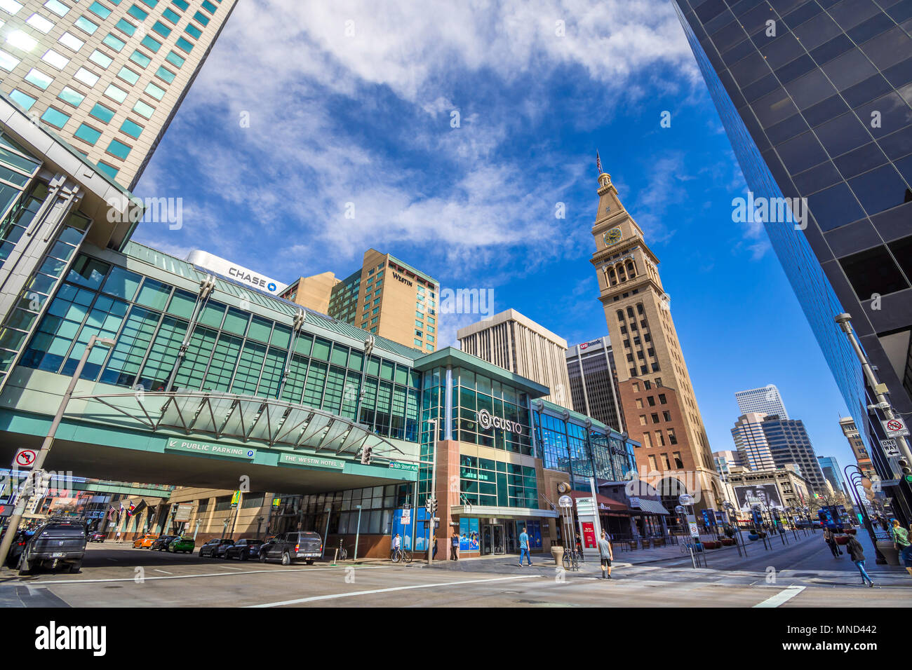 Daniels und Fisher Tower, Denver, Colorado, USA. Stockfoto