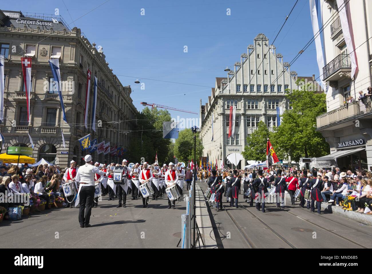 Schweiz - Zuerich - Spring Break Sechselaeuten im Mai 2017 | Verwendung weltweit Stockfoto